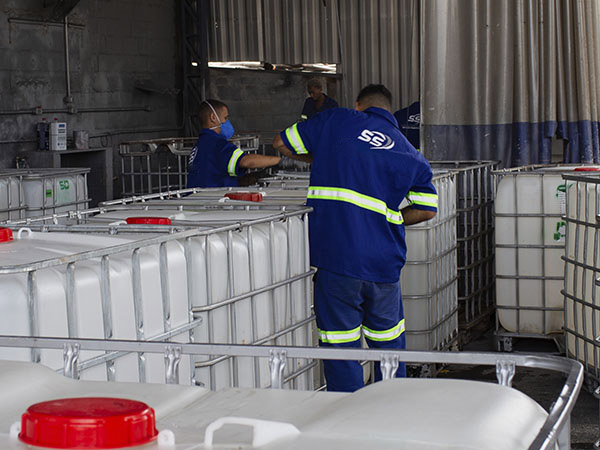 Preparação dos IBC´s para higienização